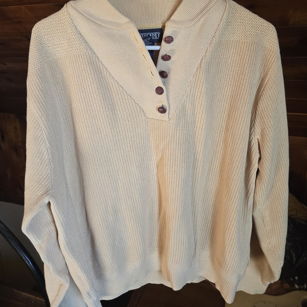 Lands end vintage henley pull over